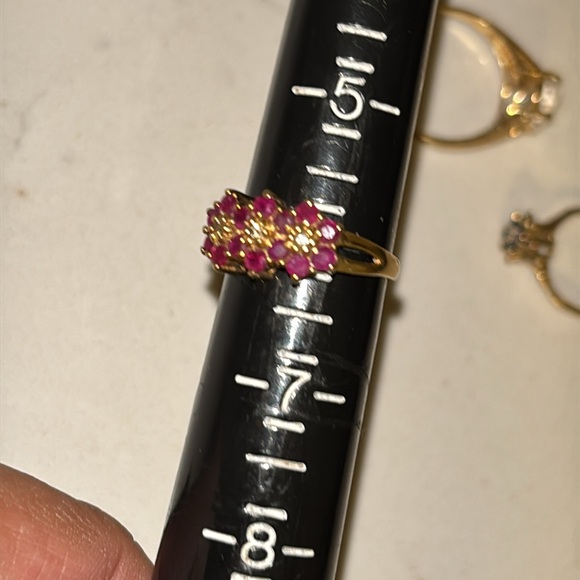 14k Gold Rubies & Diamond Ring - Picture 5 of 13